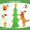 4FT Lighted Tinsel Xmas Tree with Plush Goldendoodle Dog